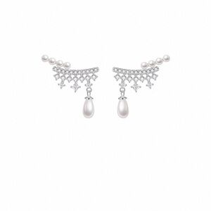 Elegant Silver and Pearl Earrings